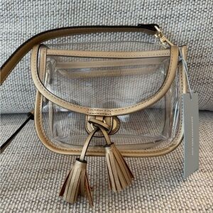 Transparent Tan Crossbody Bag